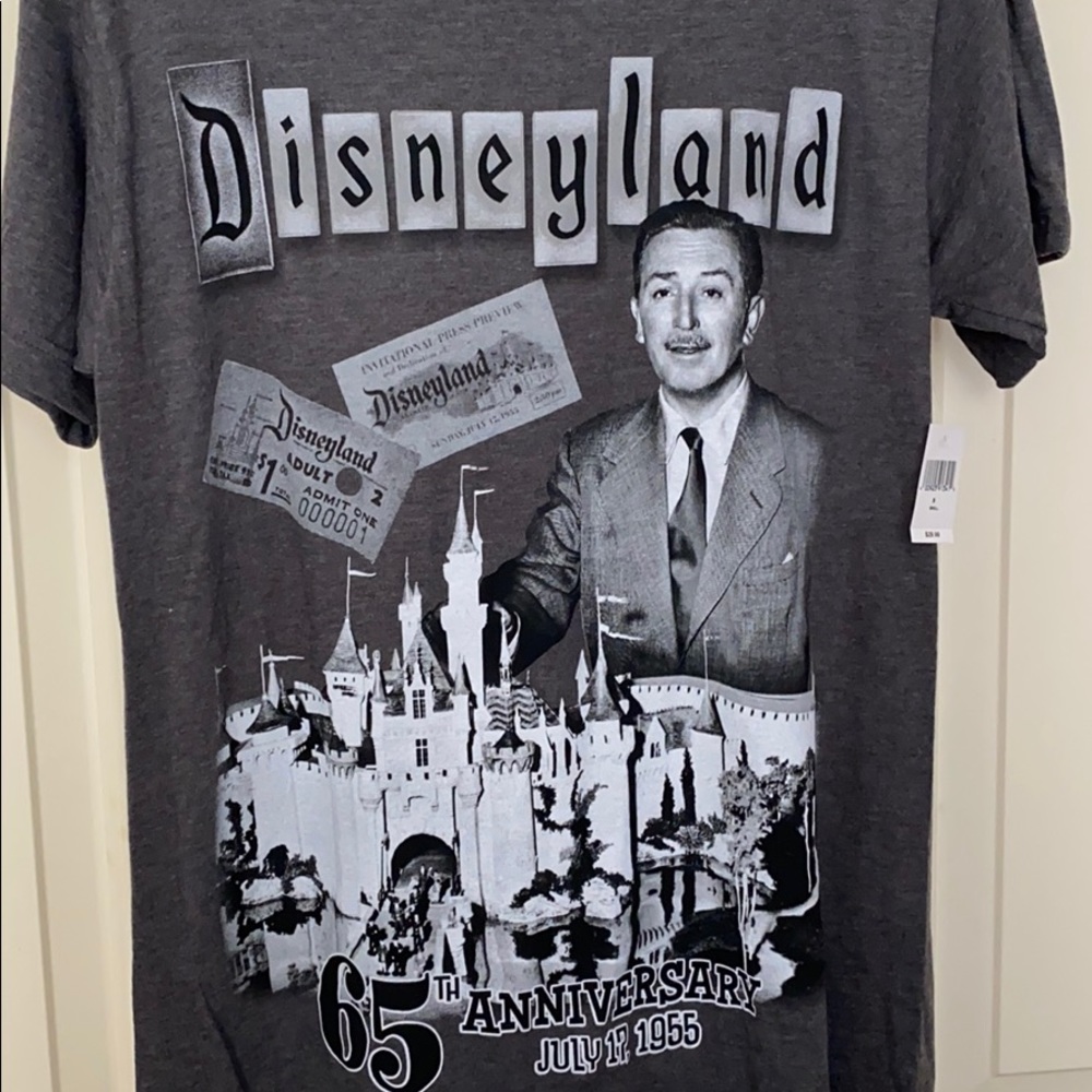 Disney 65th anniversary gray T-shirt small nwt